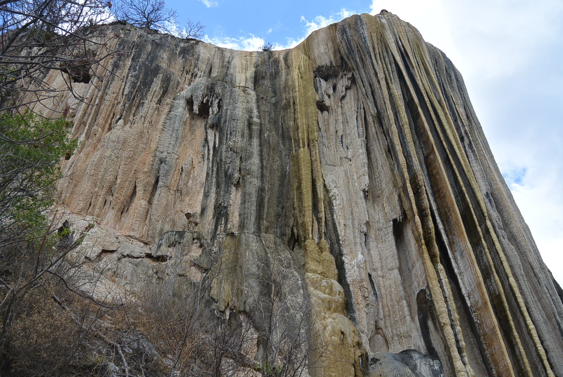 Der „Wasserfall“ von unten