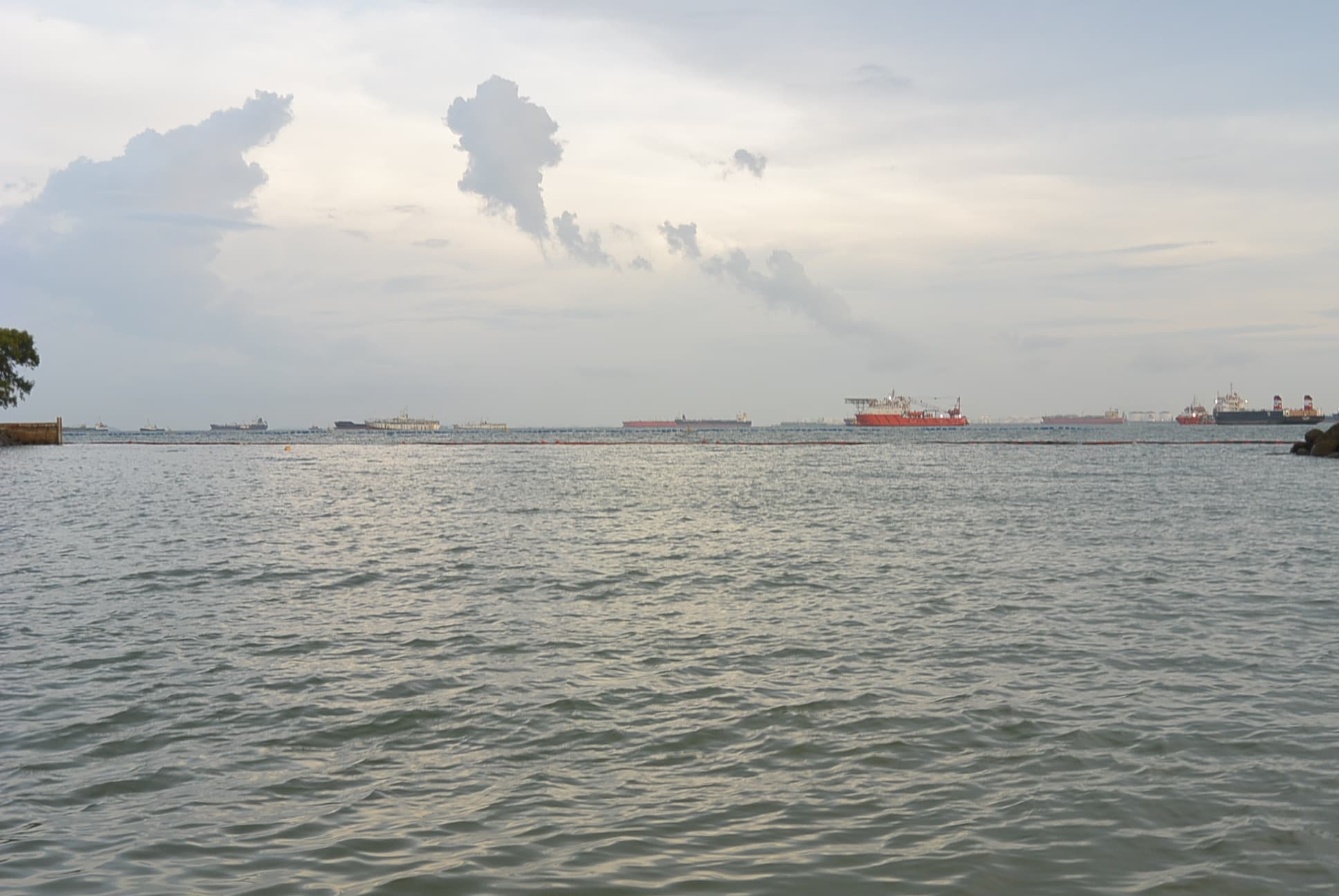 Aussicht am Strand auf Sentosa