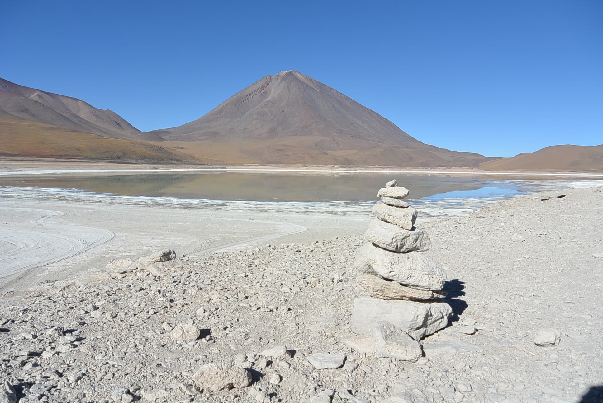Die Laguna Verde mit dem Vulcán Lincacabur