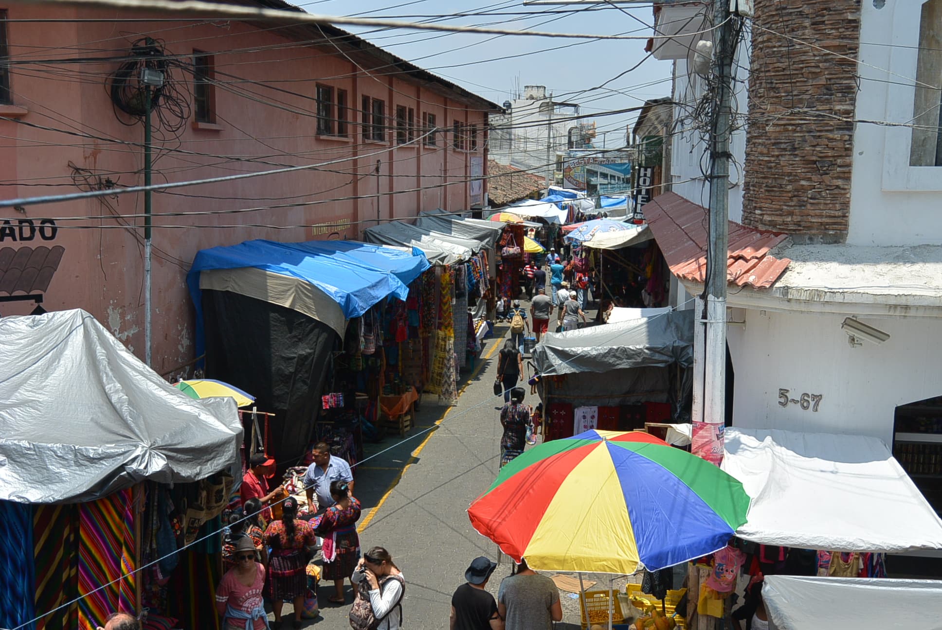 Der Markt von Chichicastenango von oben