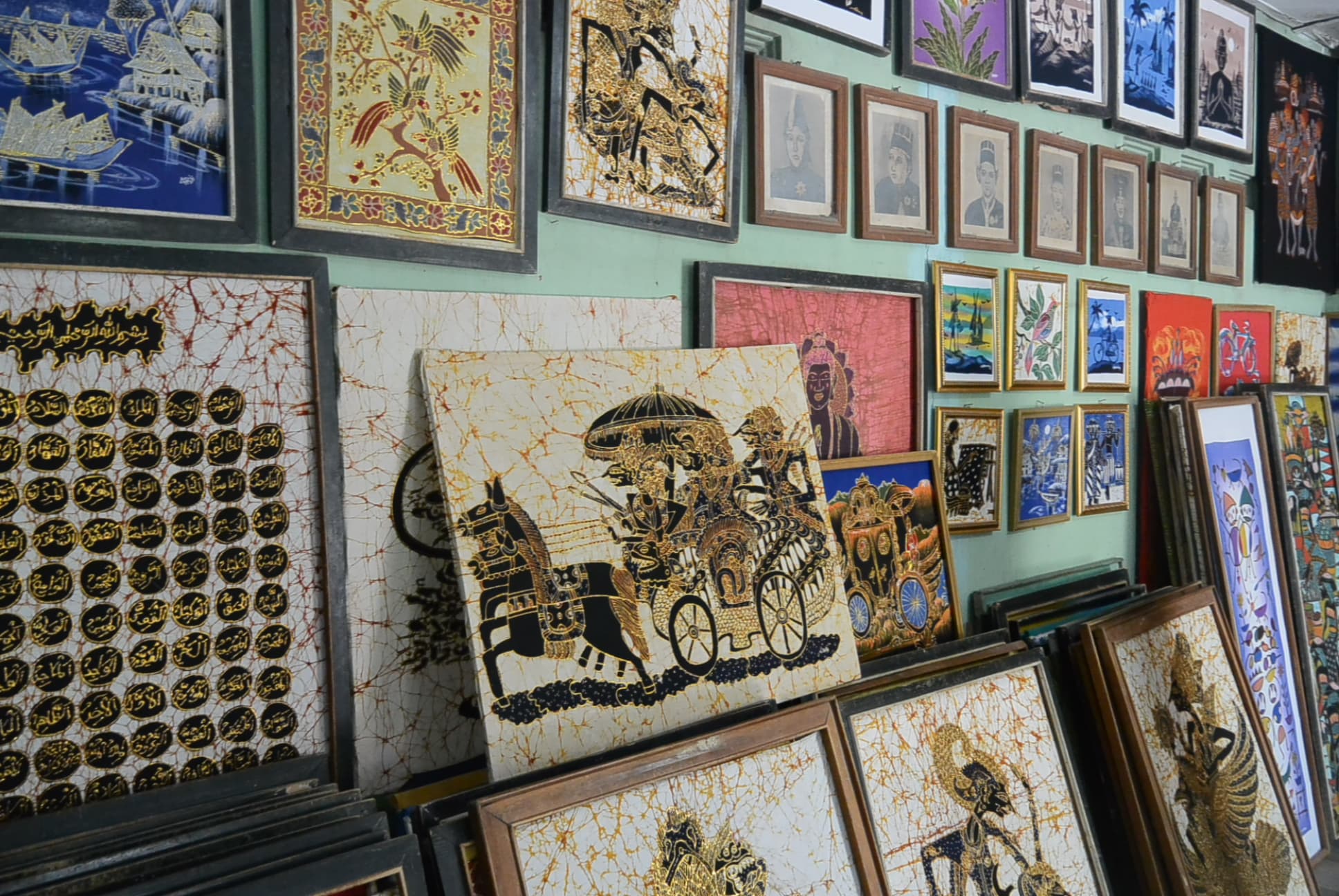 Einige fertige Batik Paintings