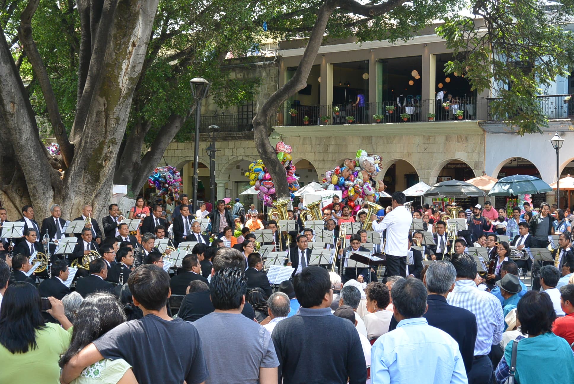 Ein Orchester im Park