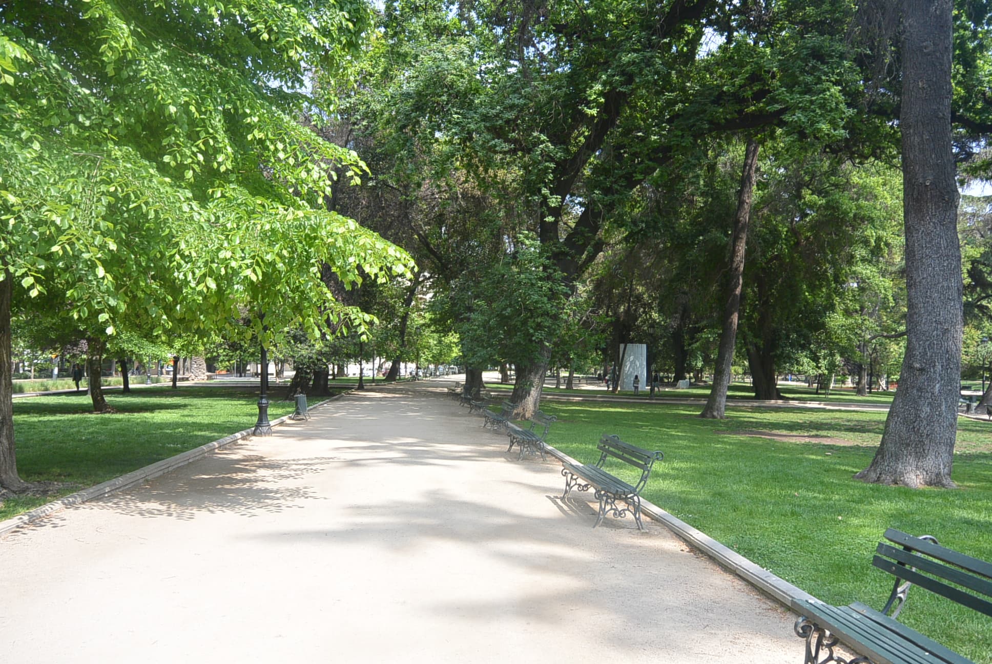 In einem der Parks von Santiago