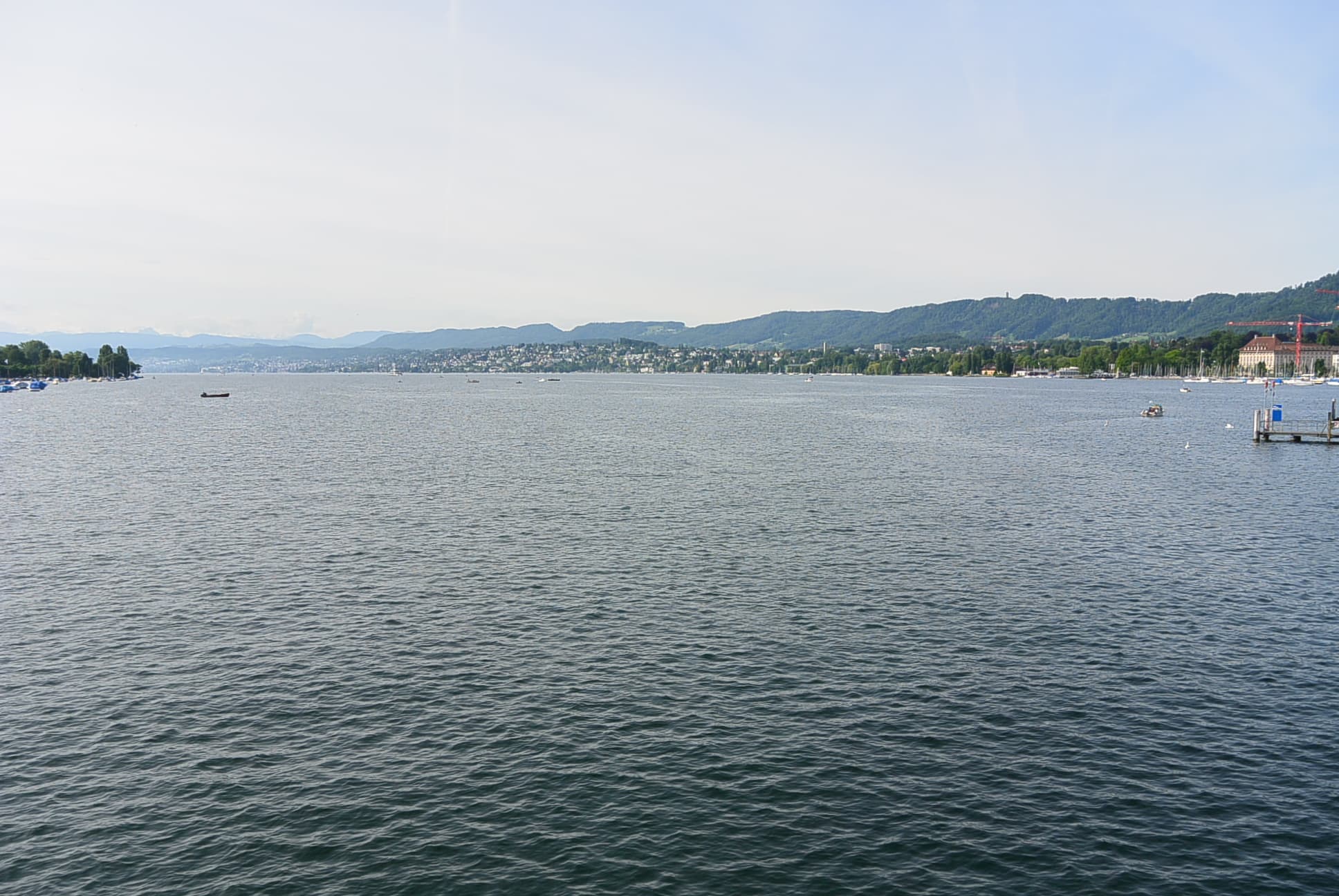 Der Zürichsee von Zürich aus
