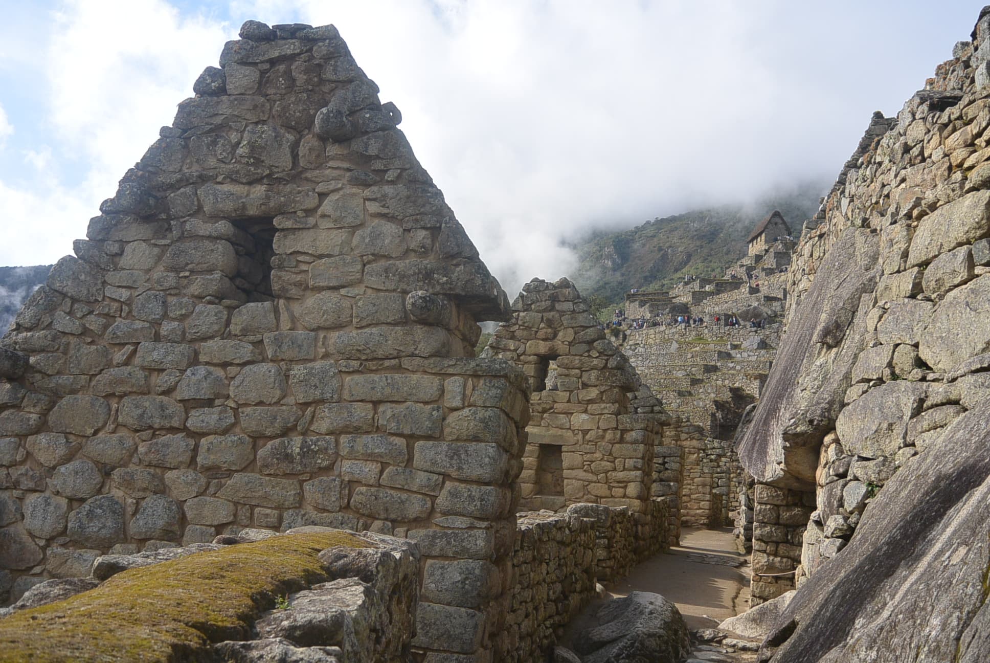 In den Ruinen von Machu Picchu