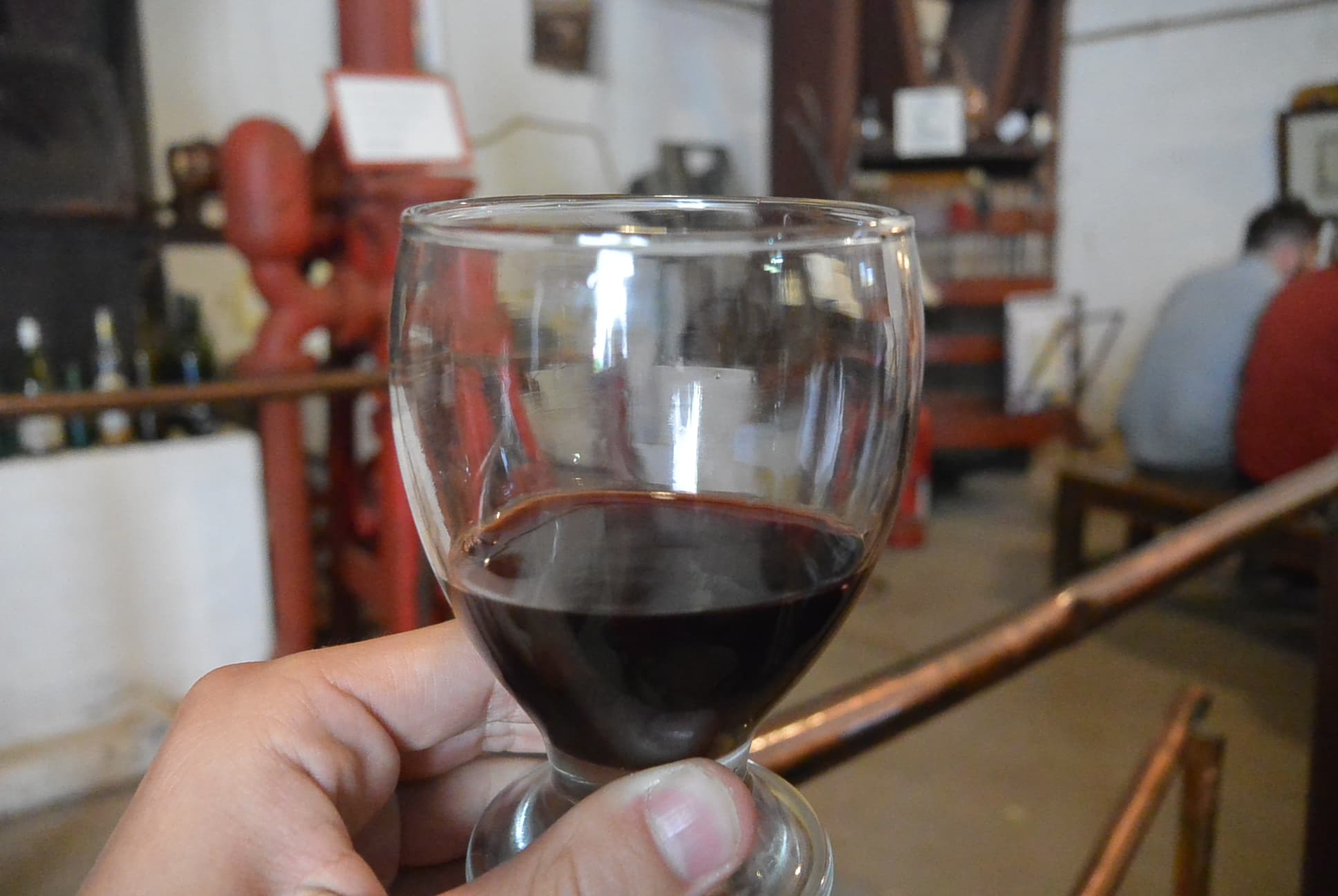 Am Wein degustieren