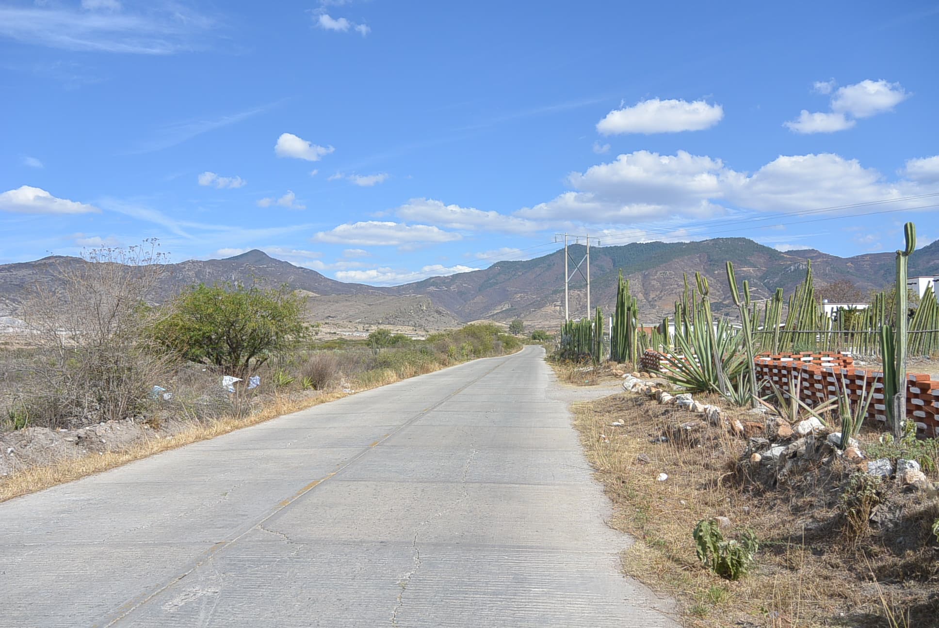 Die Strasse zurück nach Mitla