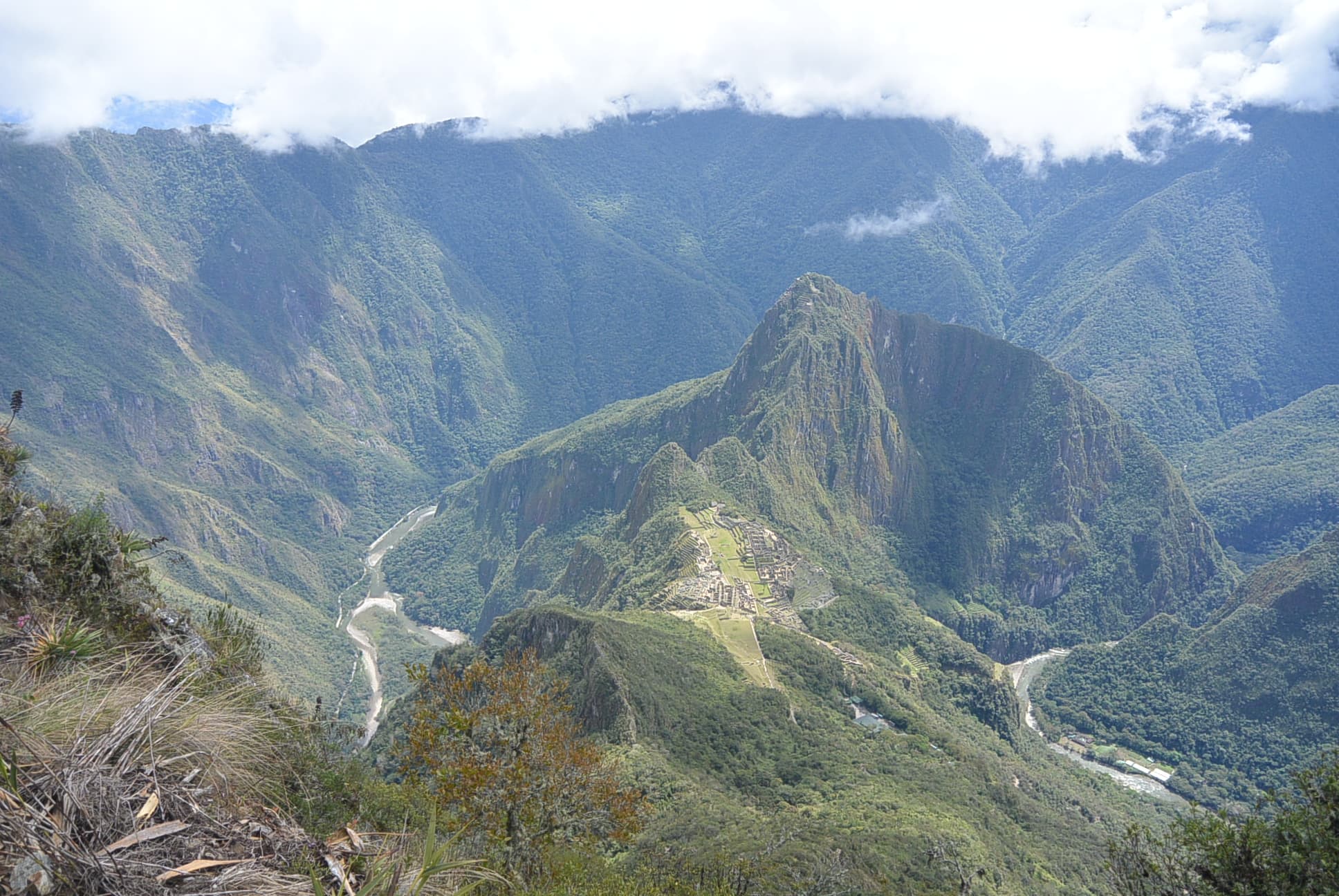 Die Aussicht vom Montaña Machu Picchu