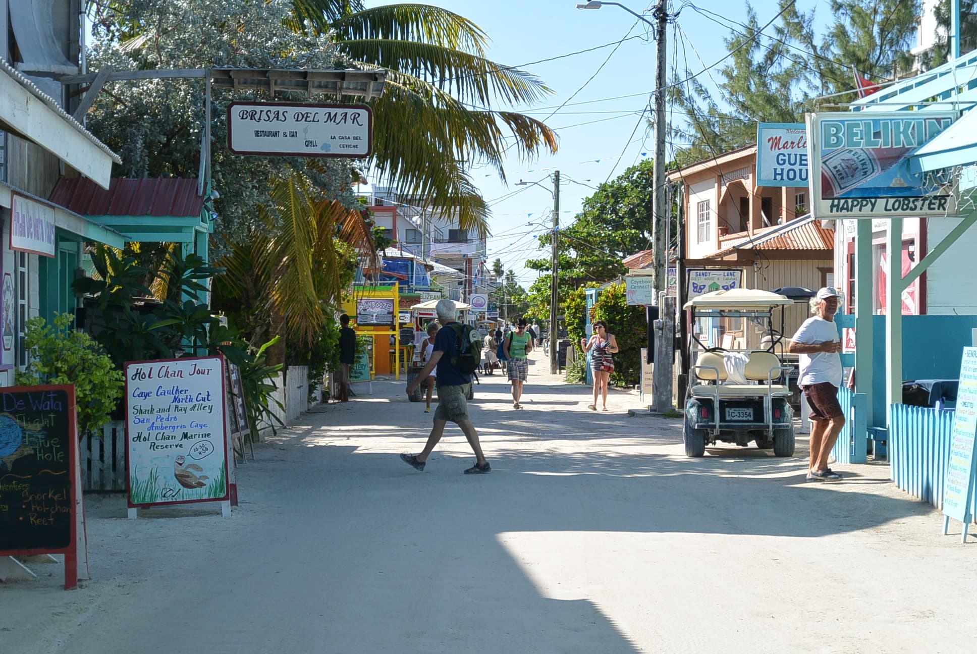 Kein Verkehr auf Caye Caulker