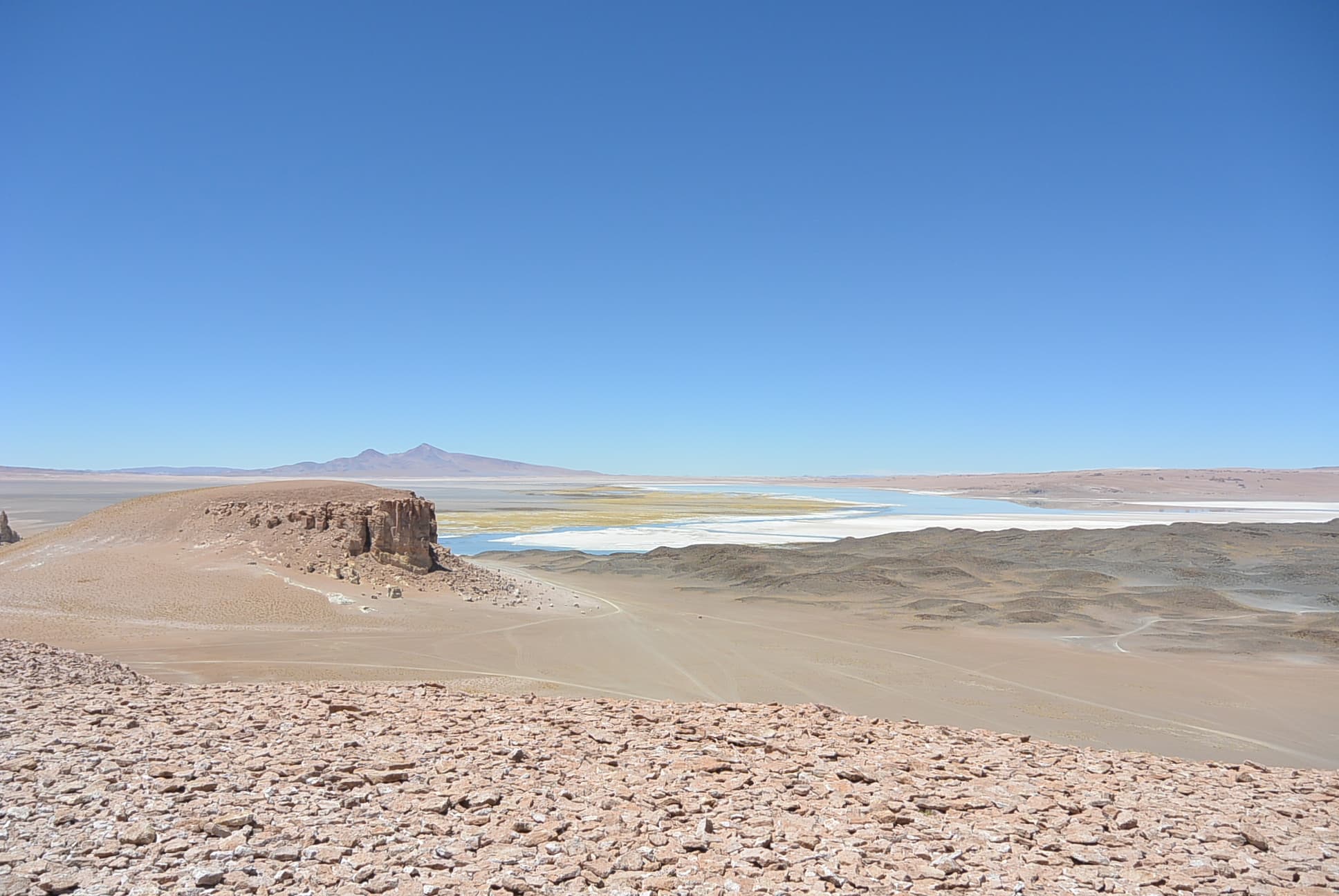 Super Aussicht über die Salar de Tara