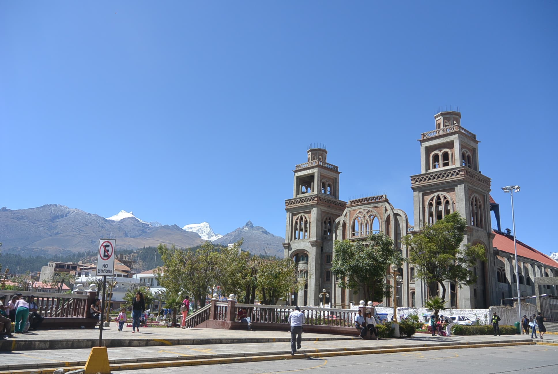 Der Plaza de Armas von Huaraz